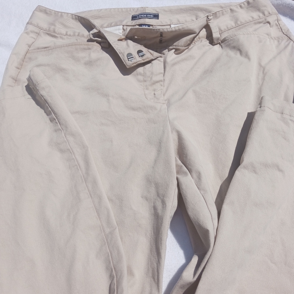 LANDS' END KHAKIS, SIZE 16P